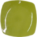 plato pando esmalte verde 25.5 cm cuadrado