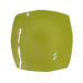 plato postre esmalte verde 22 cm cuad