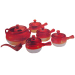 SET DE CASEROLAS CON CUCHARAS CERAMICA 11 PZAS